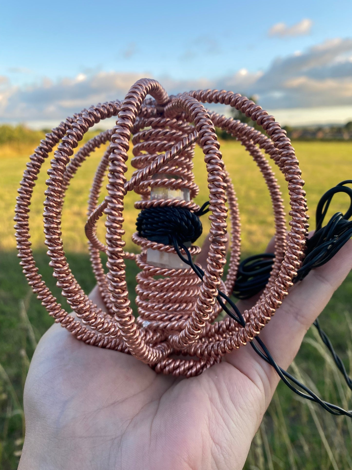 Holy Trinity Double Twisted Matrix Harmoniser in the Viking (Atlantean 443MHz), RaMu (Lemurian 404MHz) & Sacred Continent (68Hz) Cubits with Clear Quartz Tower Succor Punch Core