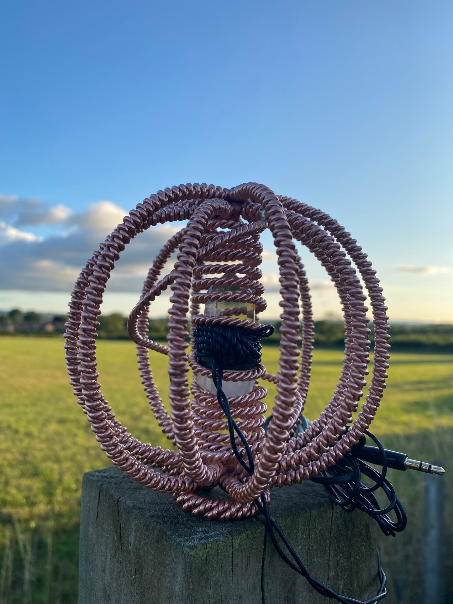 Holy Trinity Double Twisted Matrix Harmoniser in the Viking (Atlantean 443MHz), RaMu (Lemurian 404MHz) & Sacred Continent (68Hz) Cubits with Clear Quartz Tower Succor Punch Core