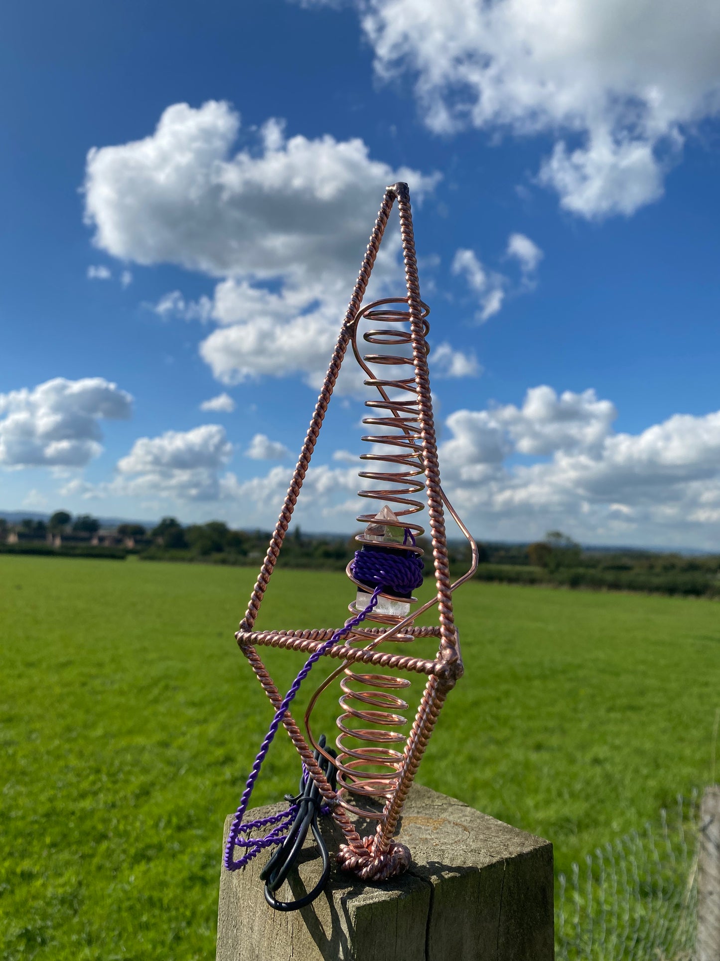 Empowerment Cubit Bipyramidal Tetrahedron Harmoniser with Succor Punch Core (188MHz)