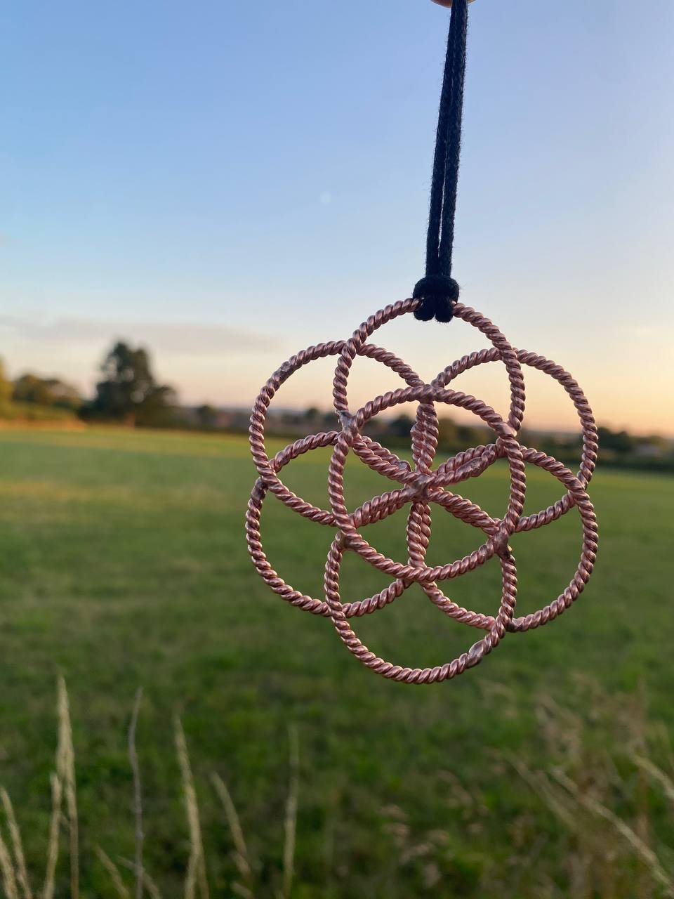 Lost Cubit Tensor Ring Seed of Life Talisman (177MHz)