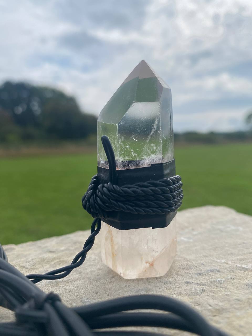 Medium Sized Clear Quartz Tower Succor Punch