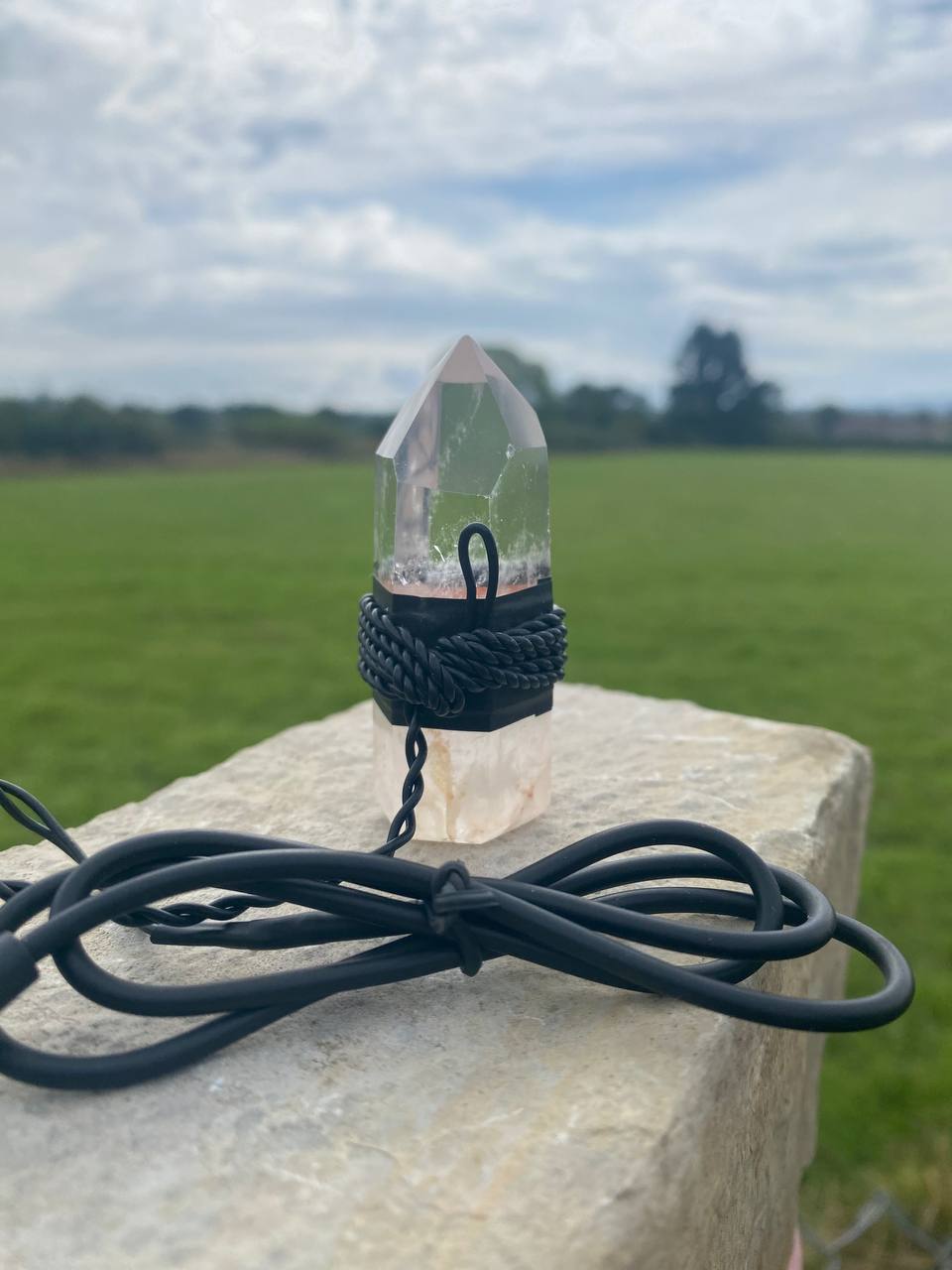 Medium Sized Clear Quartz Tower Succor Punch