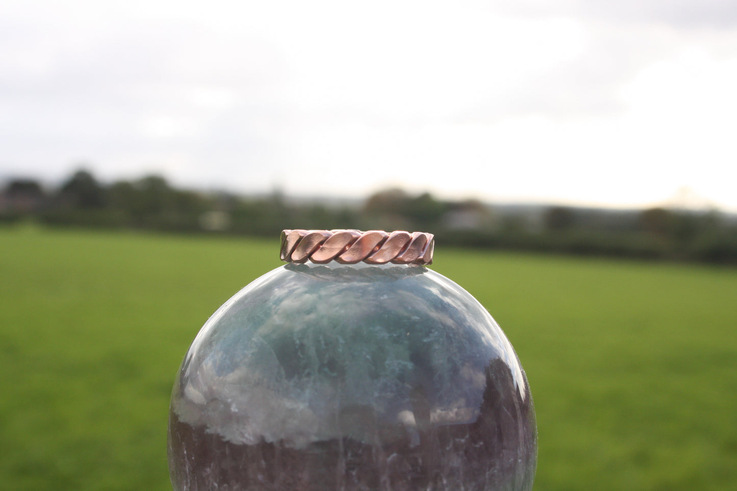 Flattened Thick Gauge Pure Copper Tensor Finger Ring
