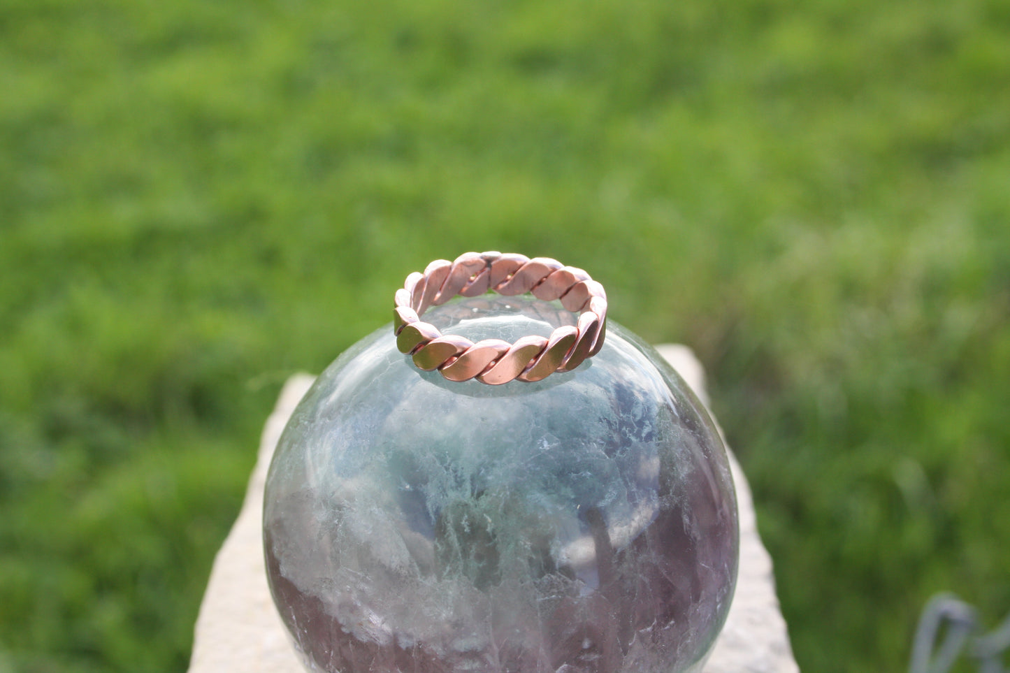 Flattened Thick Gauge Pure Copper Tensor Finger Ring