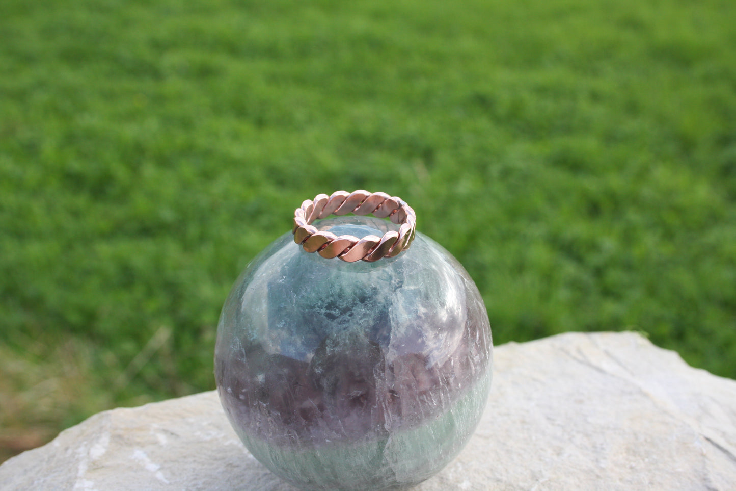 Flattened Thick Gauge Pure Copper Tensor Finger Ring