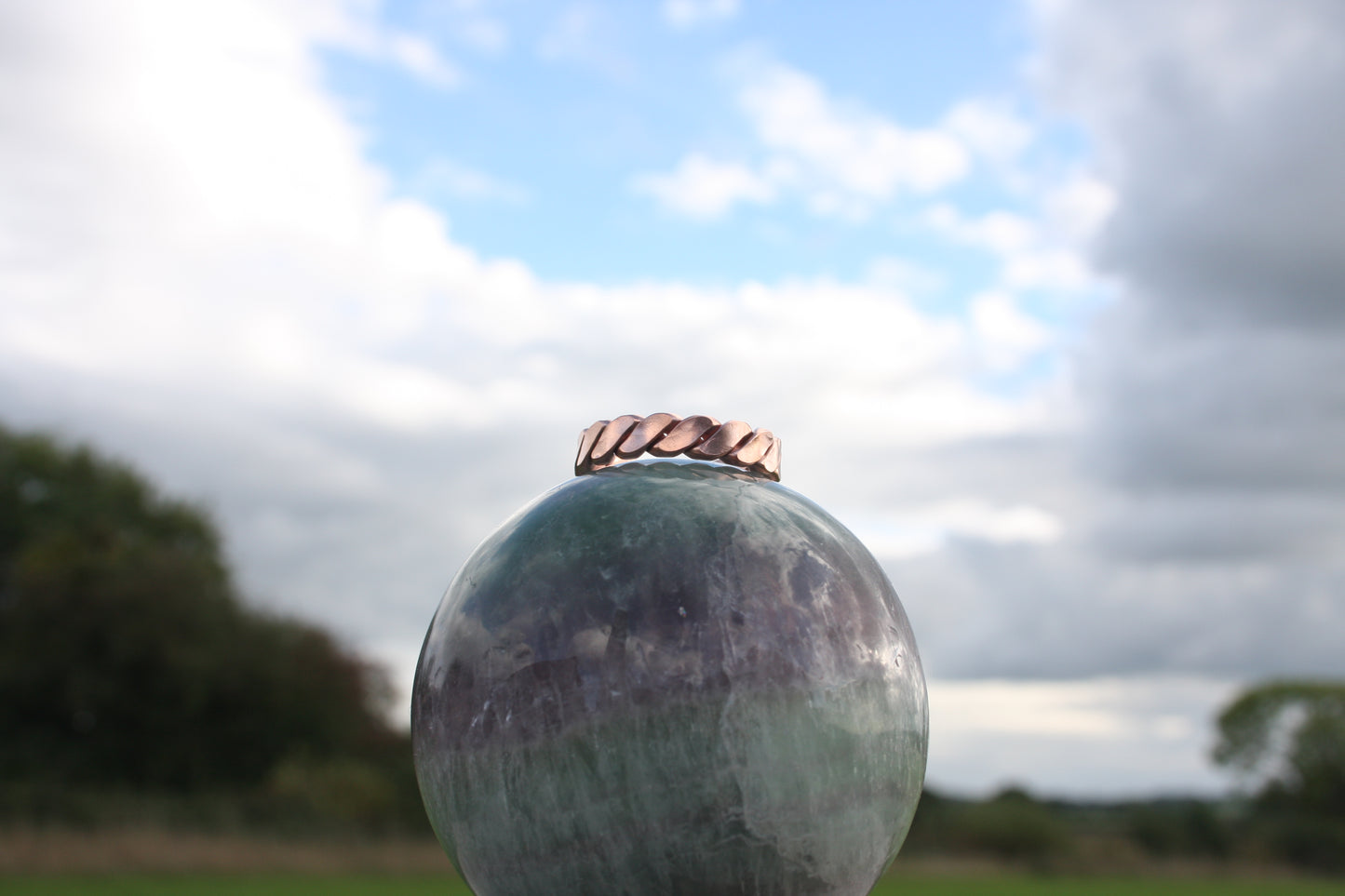 Flattened Thick Gauge Pure Copper Tensor Finger Ring