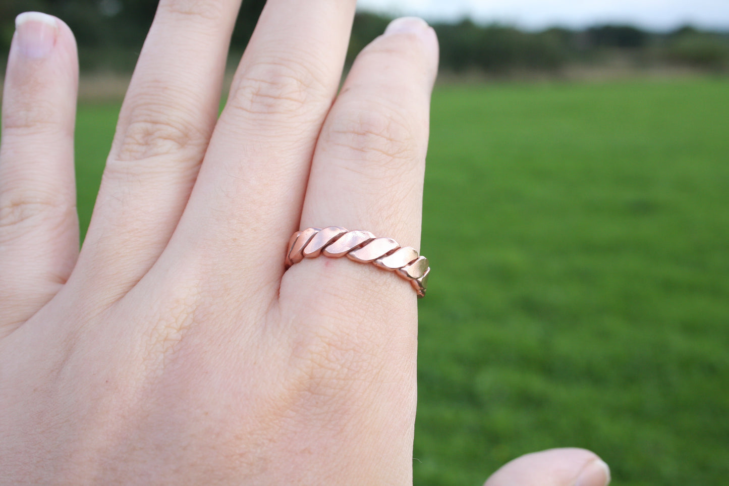Flattened Thick Gauge Pure Copper Tensor Finger Ring