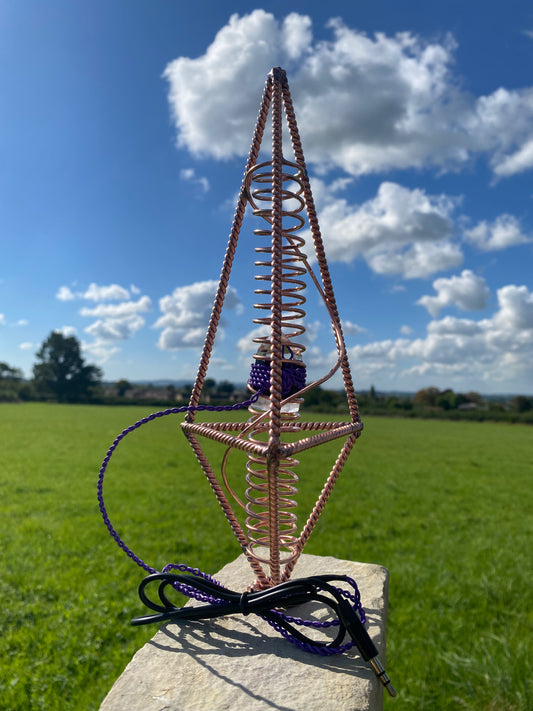 Empowerment Cubit Bipyramidal Tetrahedron Harmoniser with Succor Punch Core (188MHz)