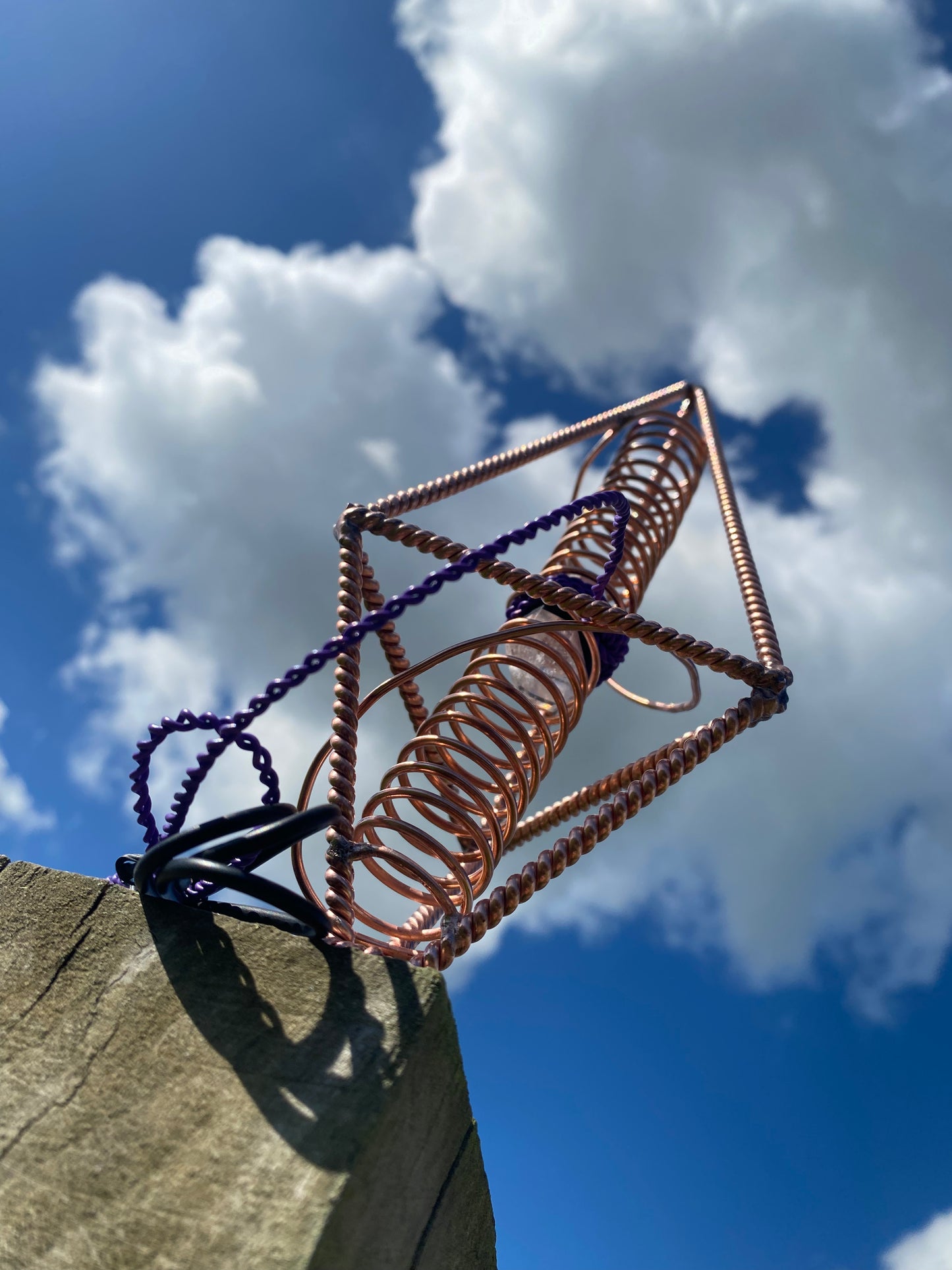 Empowerment Cubit Bipyramidal Tetrahedron Harmoniser with Succor Punch Core (188MHz)