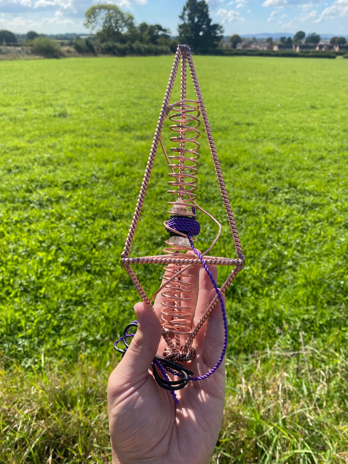 Empowerment Cubit Bipyramidal Tetrahedron Harmoniser with Succor Punch Core (188MHz)