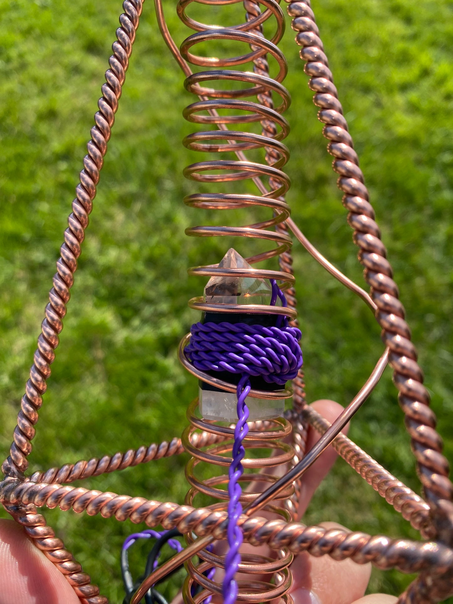 Empowerment Cubit Bipyramidal Tetrahedron Harmoniser with Succor Punch Core (188MHz)
