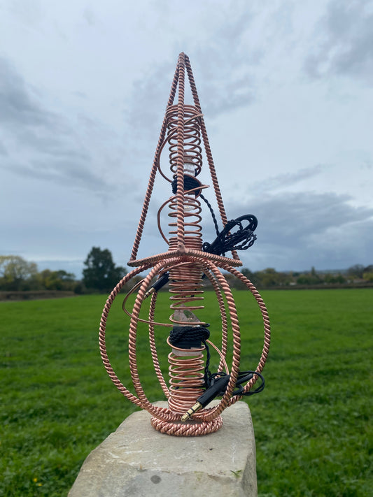 CloudBuster Pyramid Harmoniser with Two Clear Quartz Succor Punch Cores (432MHz)