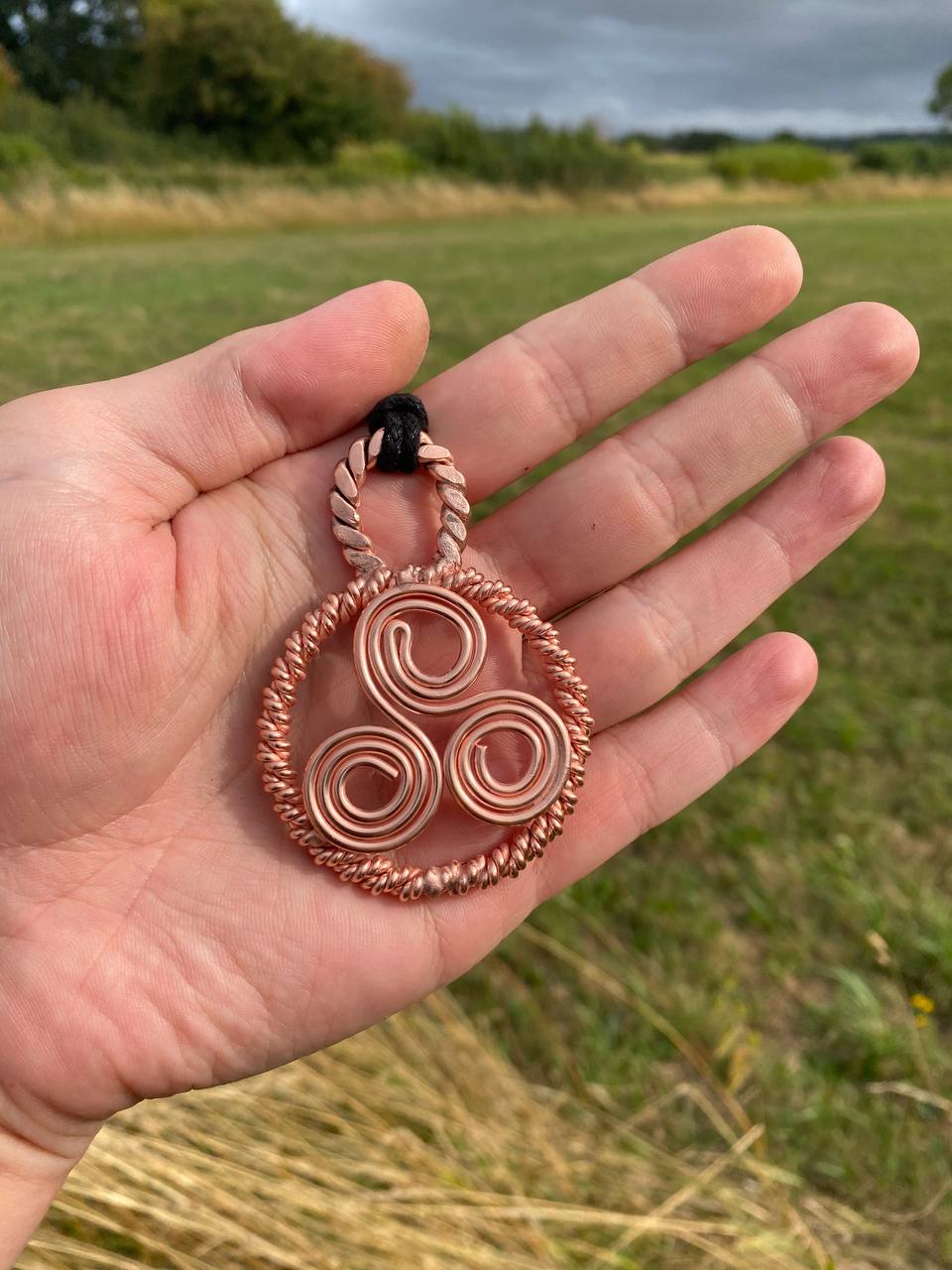 "Druidic Dreams" Double Twisted Tensor Triskelion Amulet