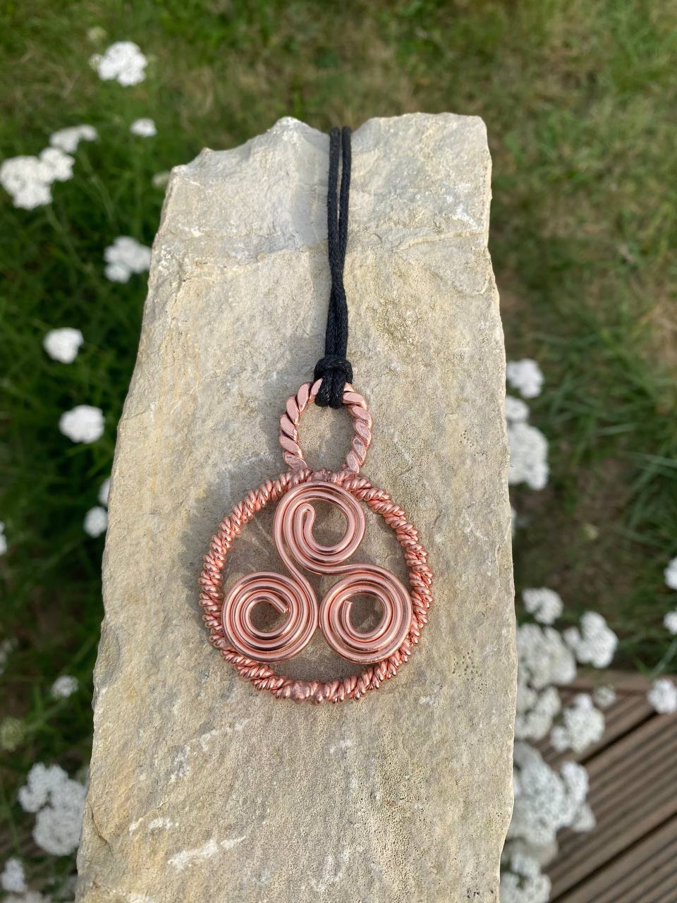 "Druidic Dreams" Double Twisted Tensor Triskelion Amulet