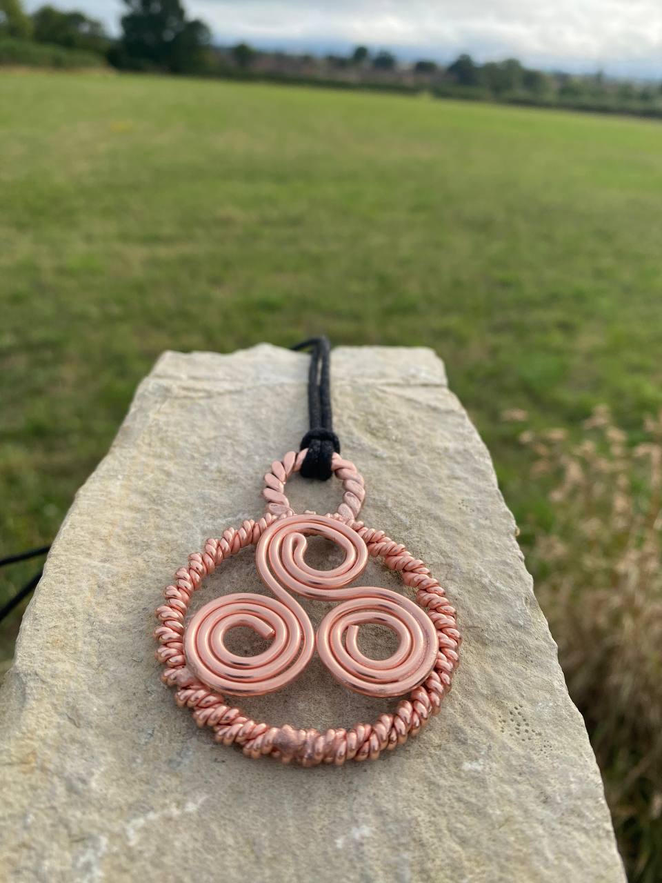 "Druidic Dreams" Double Twisted Tensor Triskelion Amulet