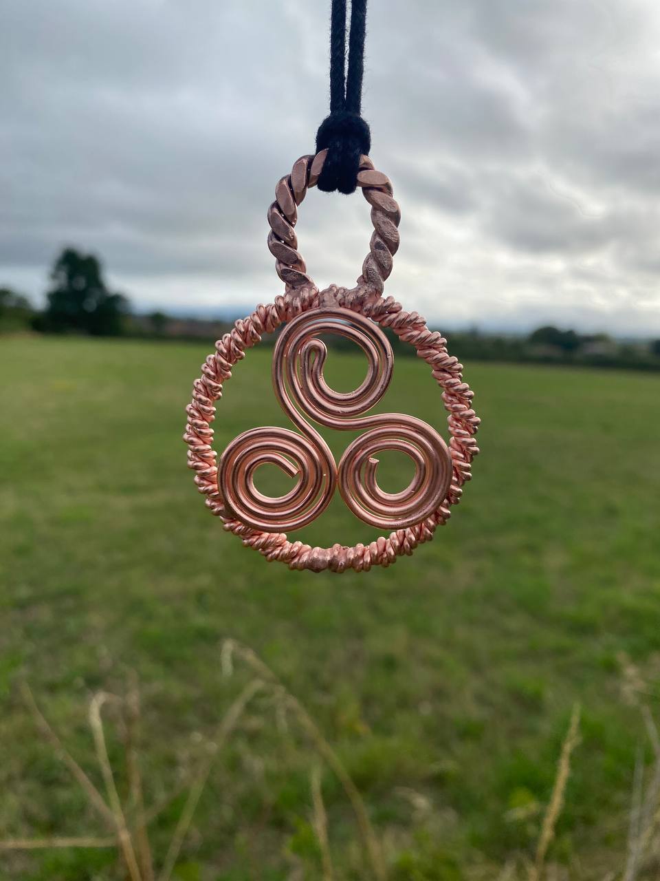 "Druidic Dreams" Double Twisted Tensor Triskelion Amulet