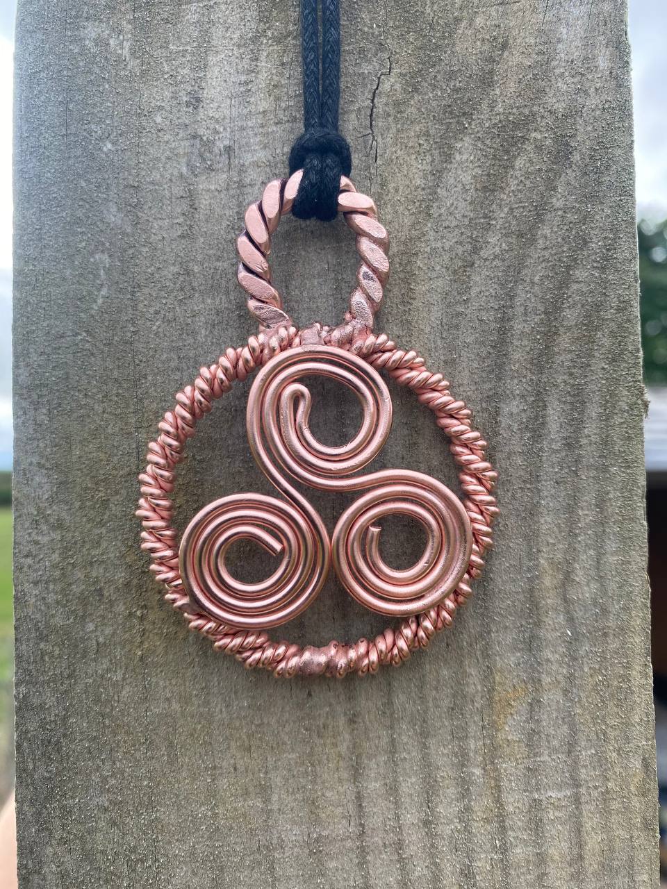 "Druidic Dreams" Double Twisted Tensor Triskelion Amulet