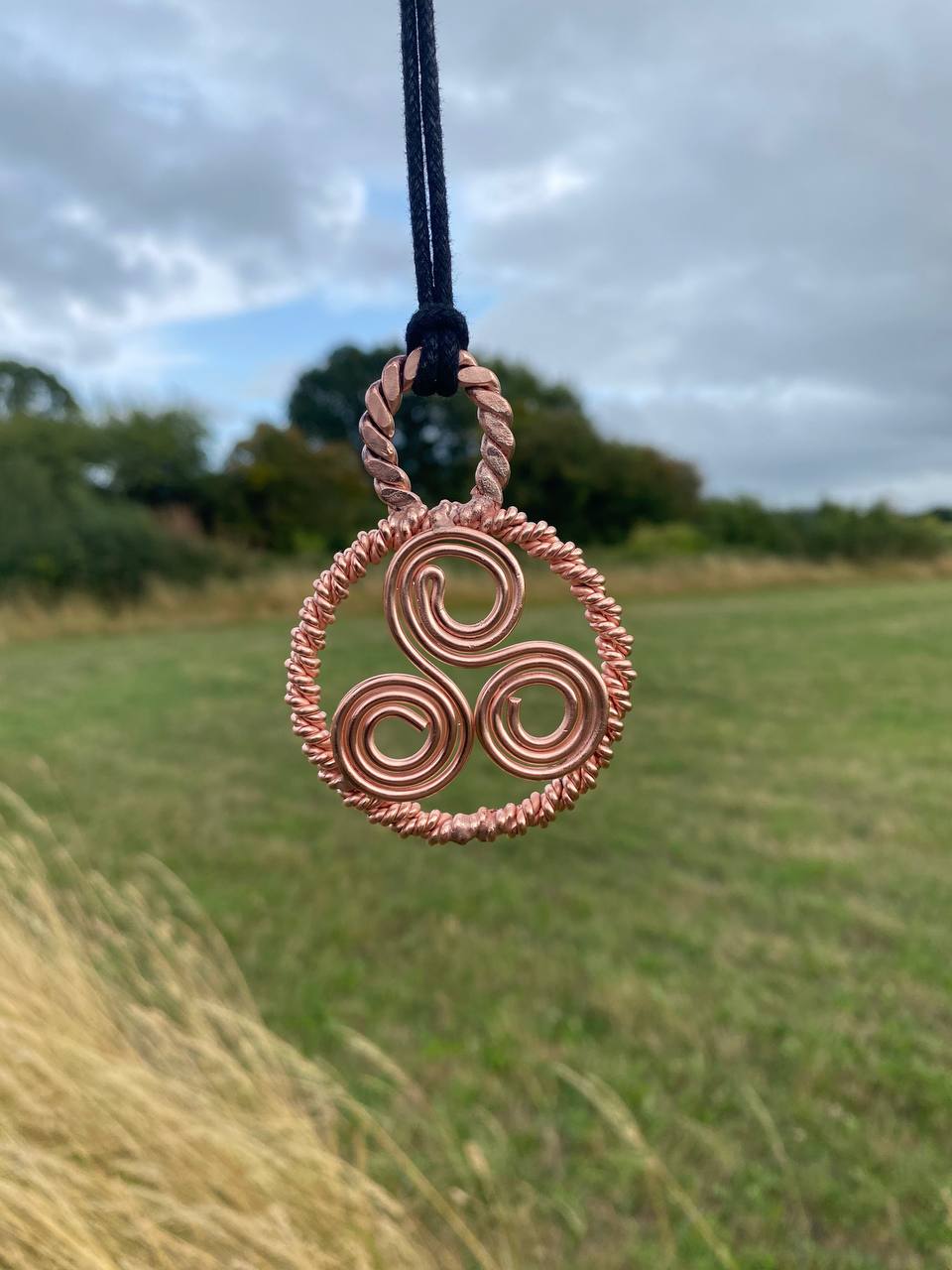 "Druidic Dreams" Double Twisted Tensor Triskelion Amulet