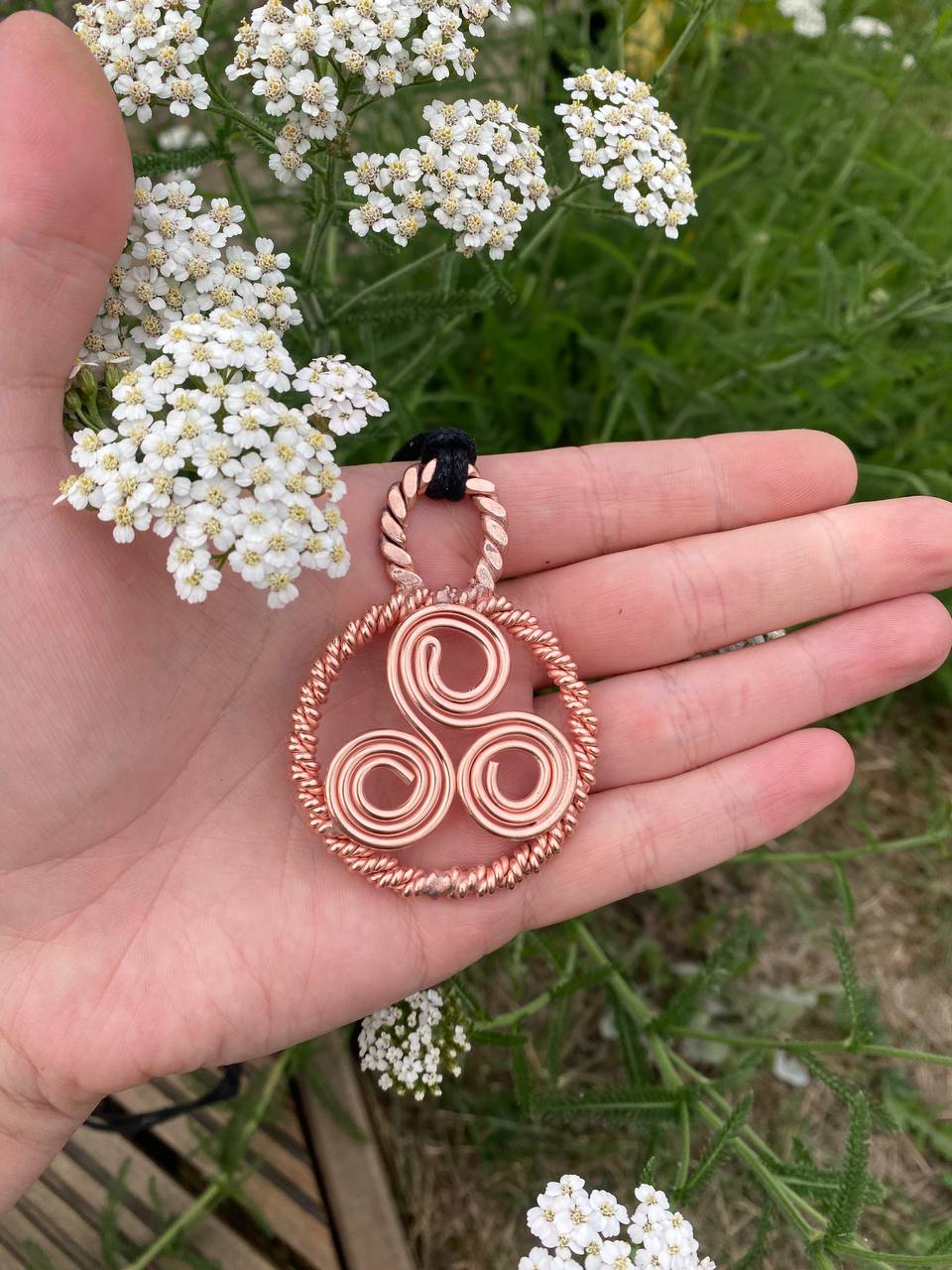 "Druidic Dreams" Double Twisted Tensor Triskelion Amulet