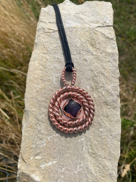 Lost & Empowerment Cubit Tensor Ring Amethyst Synergy Amulet