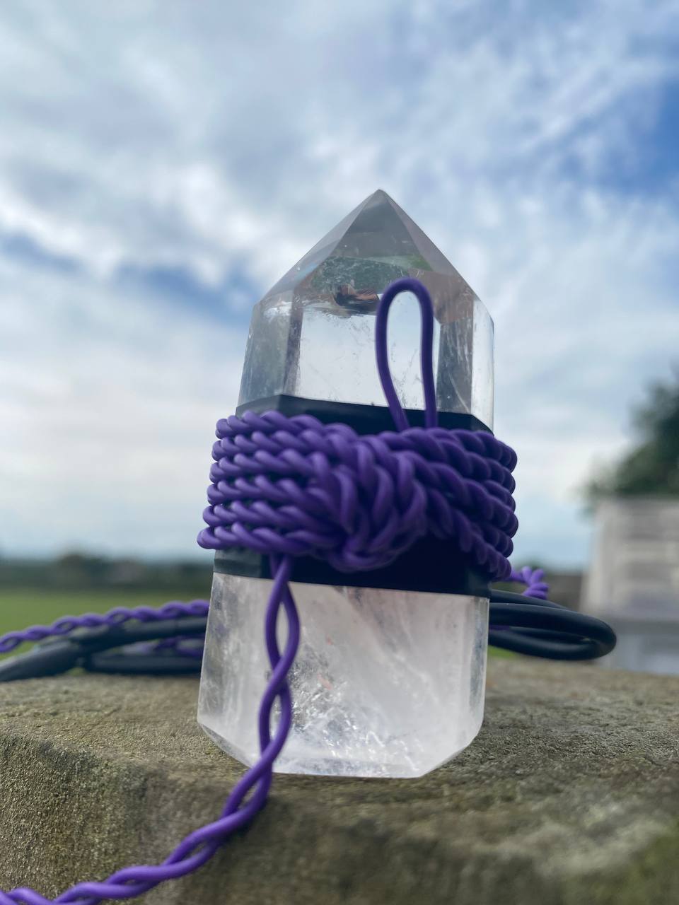 Medium Sized Clear Quartz Tower Succor Punch