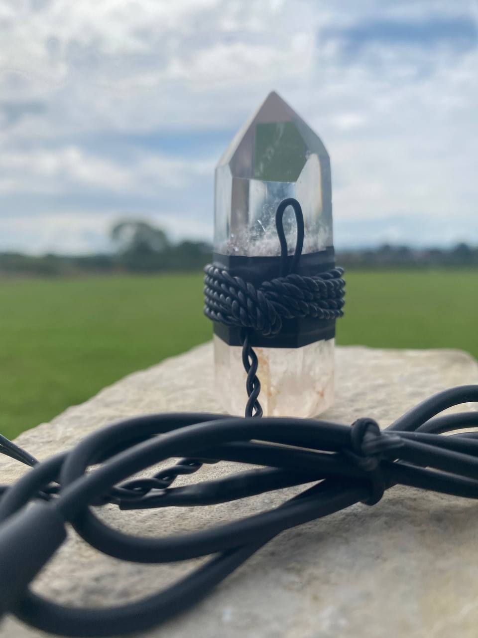 Medium Sized Clear Quartz Tower Succor Punch