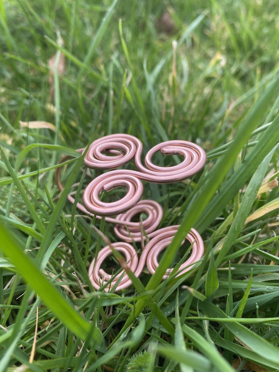 Pure Copper Triskelion Hand Spirals
