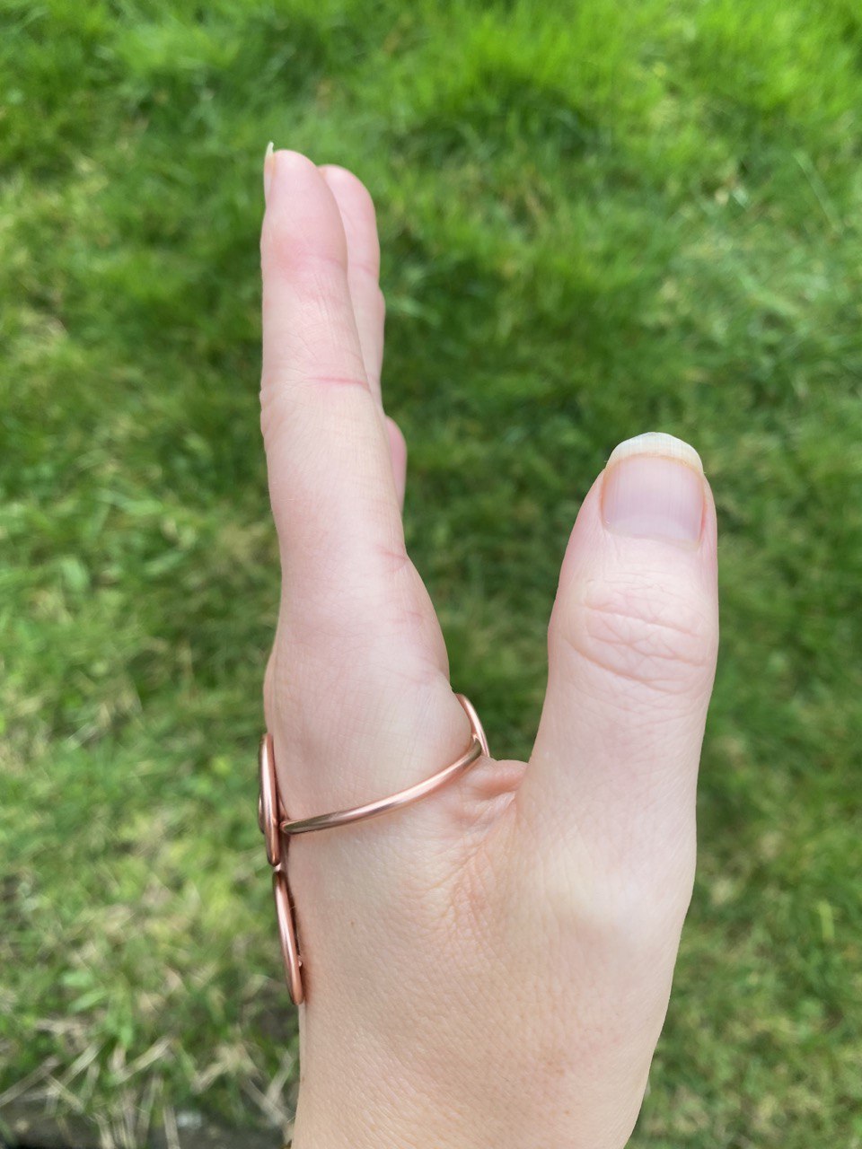 Pure Copper Triskelion Hand Spirals