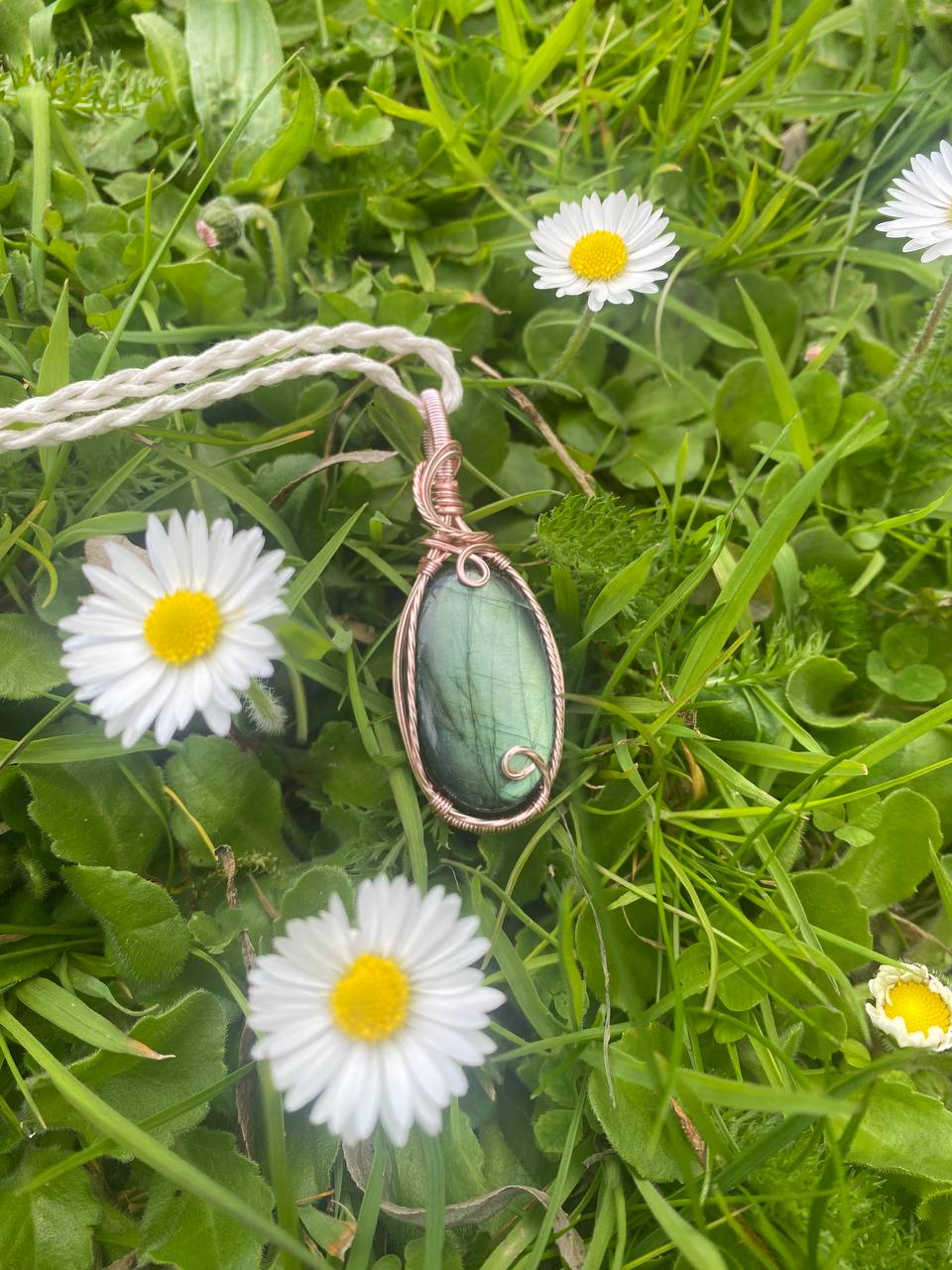 Labradorite Copper Wire Wrapped Pendant