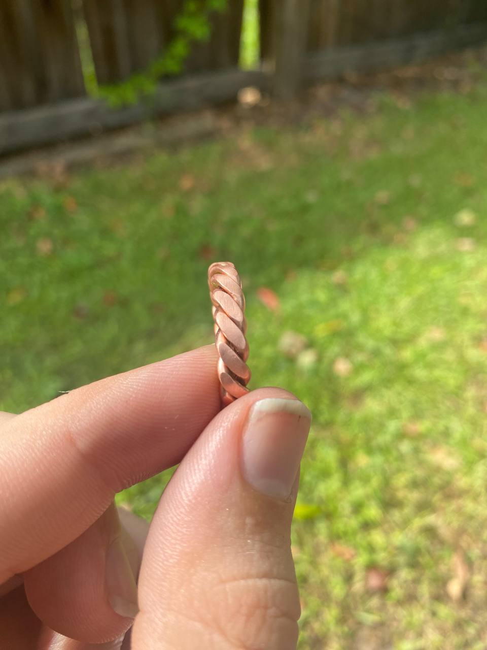 Triple Twisted Copper Ring