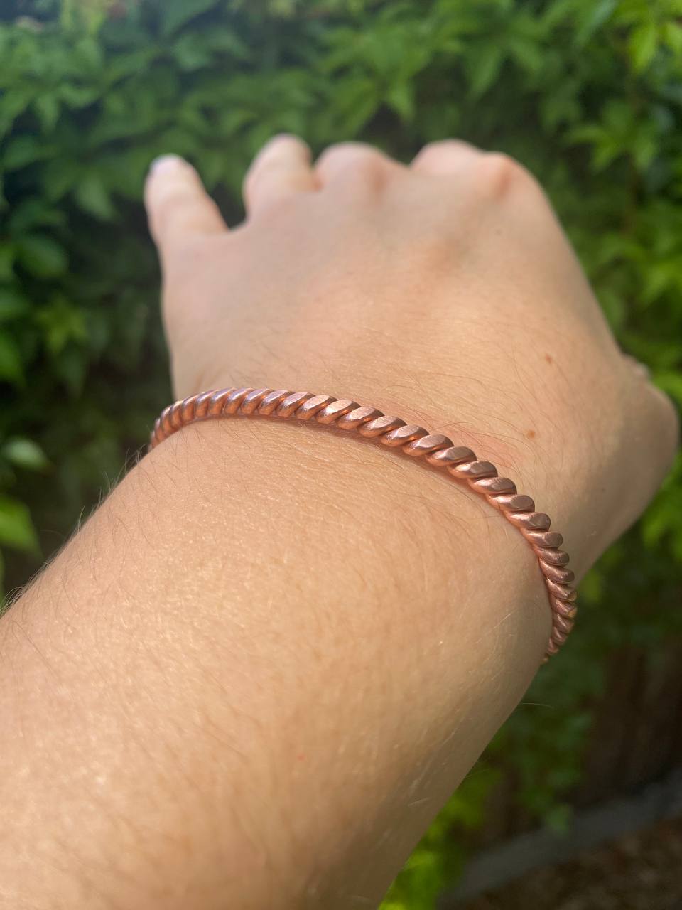 Twisted Copper Bracelet (Plain)