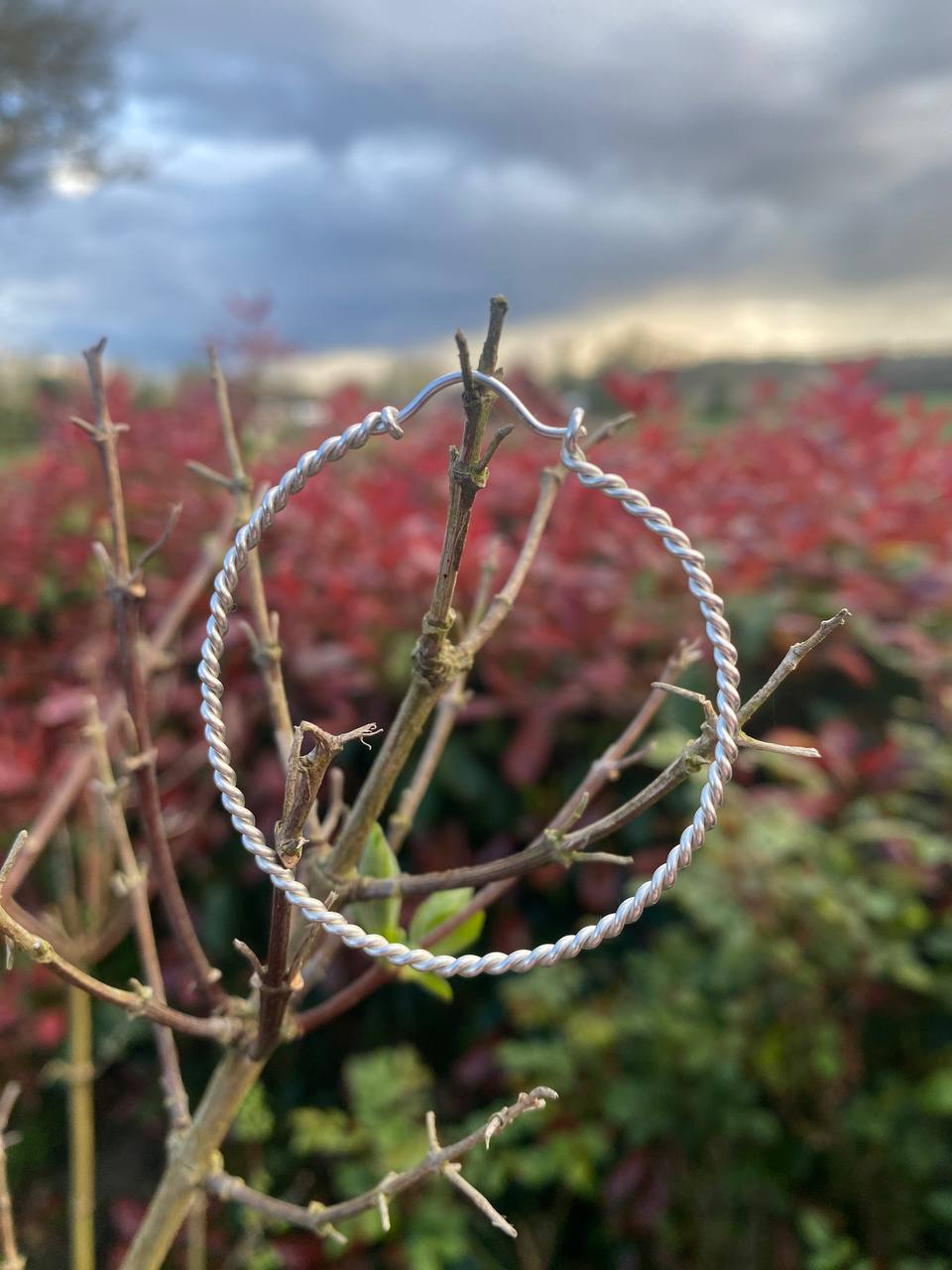 925 Sterling Silver Twisted Hoop Earrings