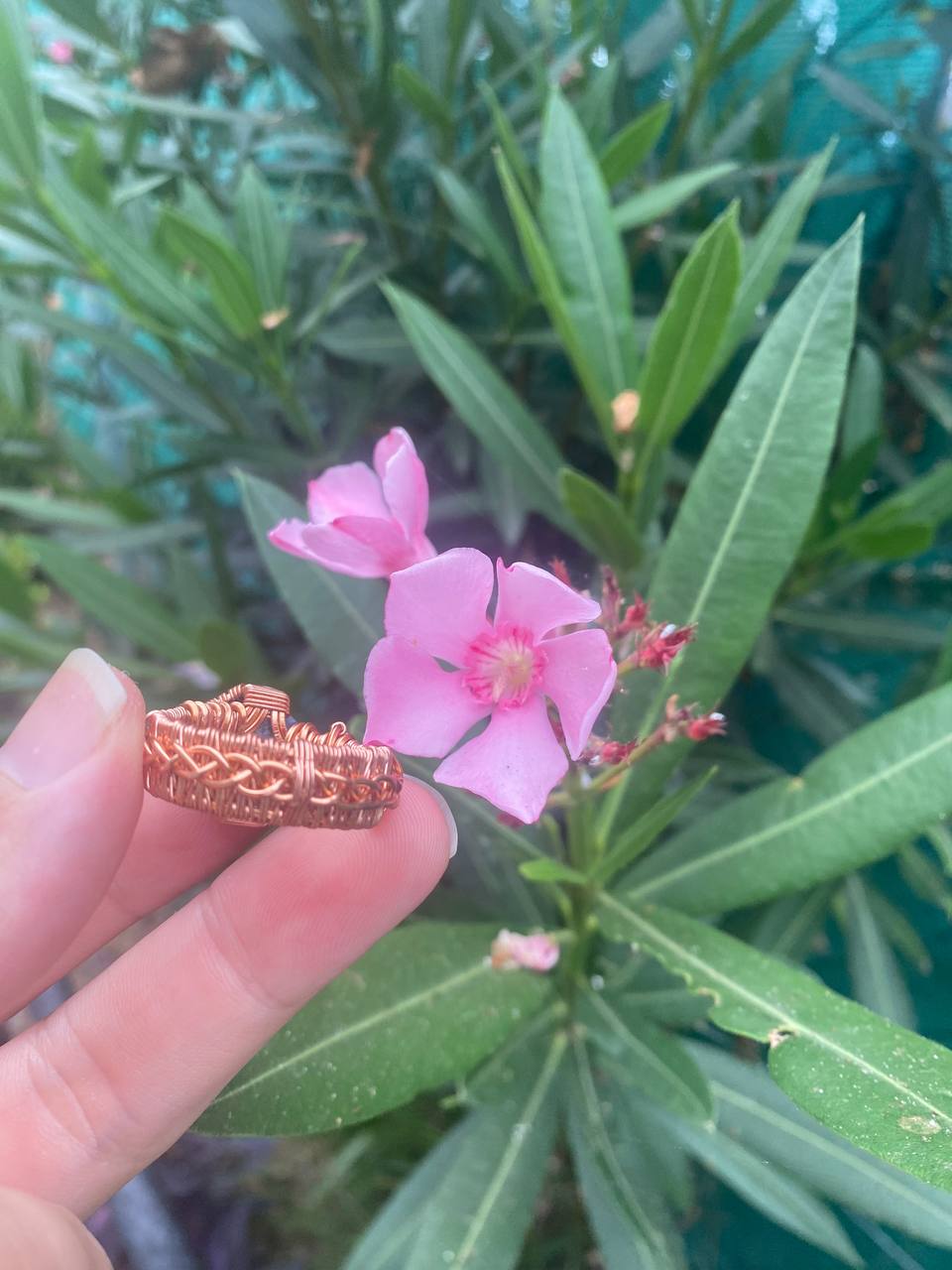 Lapis Lazuli Copper Wire Wrapped Ring Size V (10-11 US)