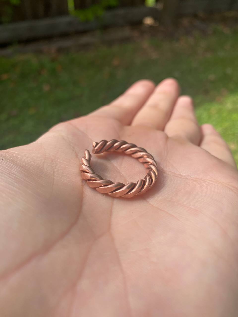 Triple Twisted Copper Ring